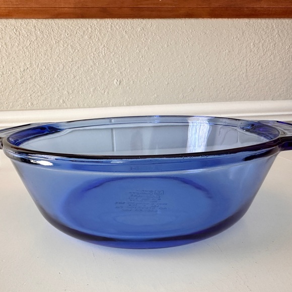Anchor Hocking Cobalt Blue 1.5 Quart Casserole Dish 1-1/2 Qt Baking Serving Dish - Picture 3 of 16